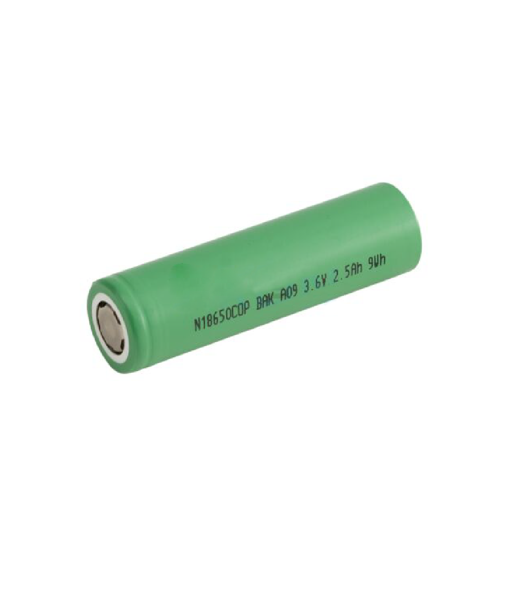 Batería de Litio Cilíndrica 3.6V 2500mAh | Pila Recargable BAK N18650COP - Imagen 3